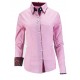 Double Collar Button Pin Stripe Fitted Show Shirt - 68224