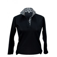 Ice Fill Pull Over with Under Arm Mesh Wrap Collar Shirt - 38235